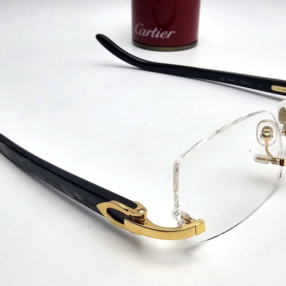 NEW! Cartier Black Buffalo Horn Glasses CT00490 - Picture 13 of 15